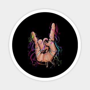 Sign of the Horns Sign Hand Rock and Metal Music Magnet